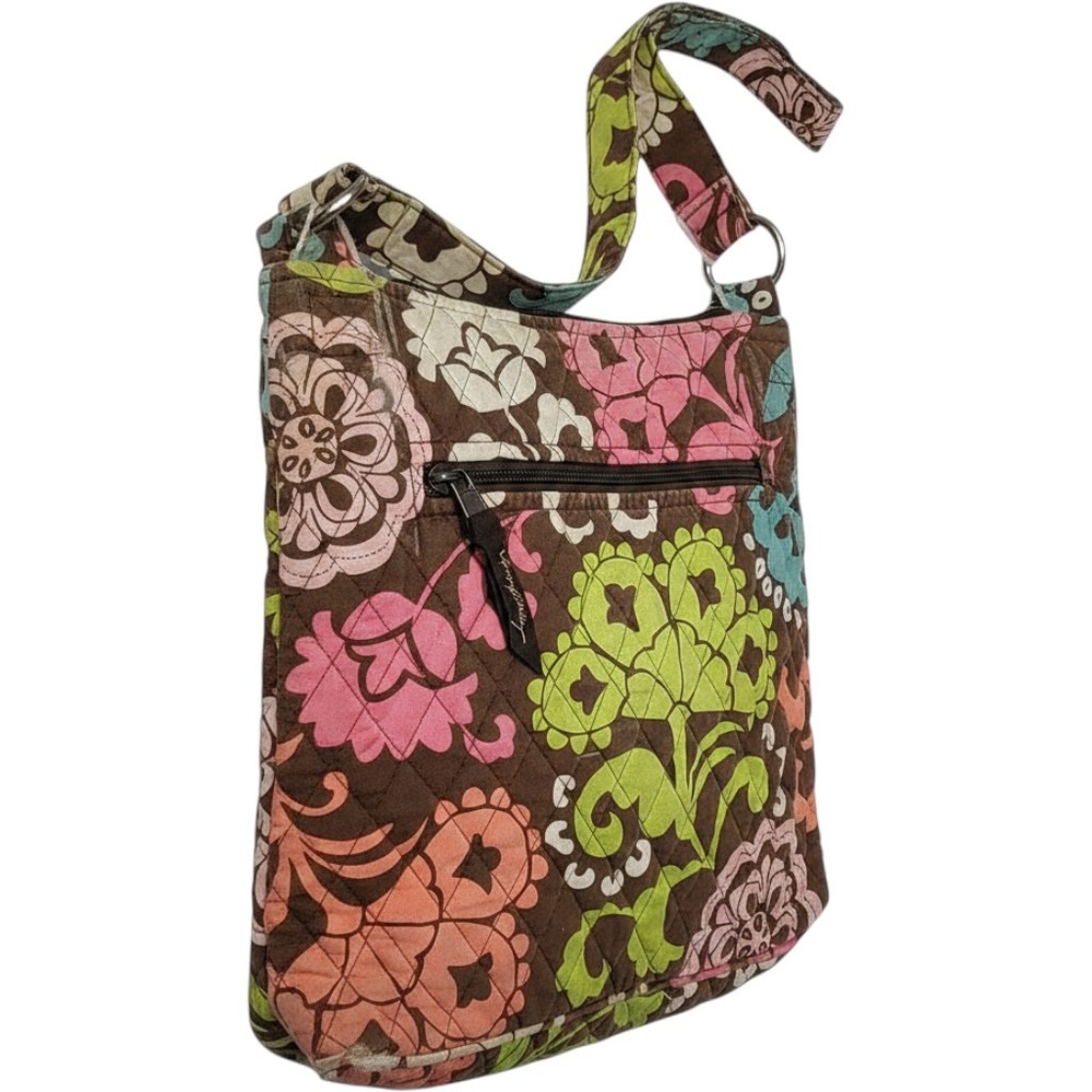 Vera Bradley Crossbody Purse Women Quilted Messenger Sz M Multicolor‎ Floral Bag
